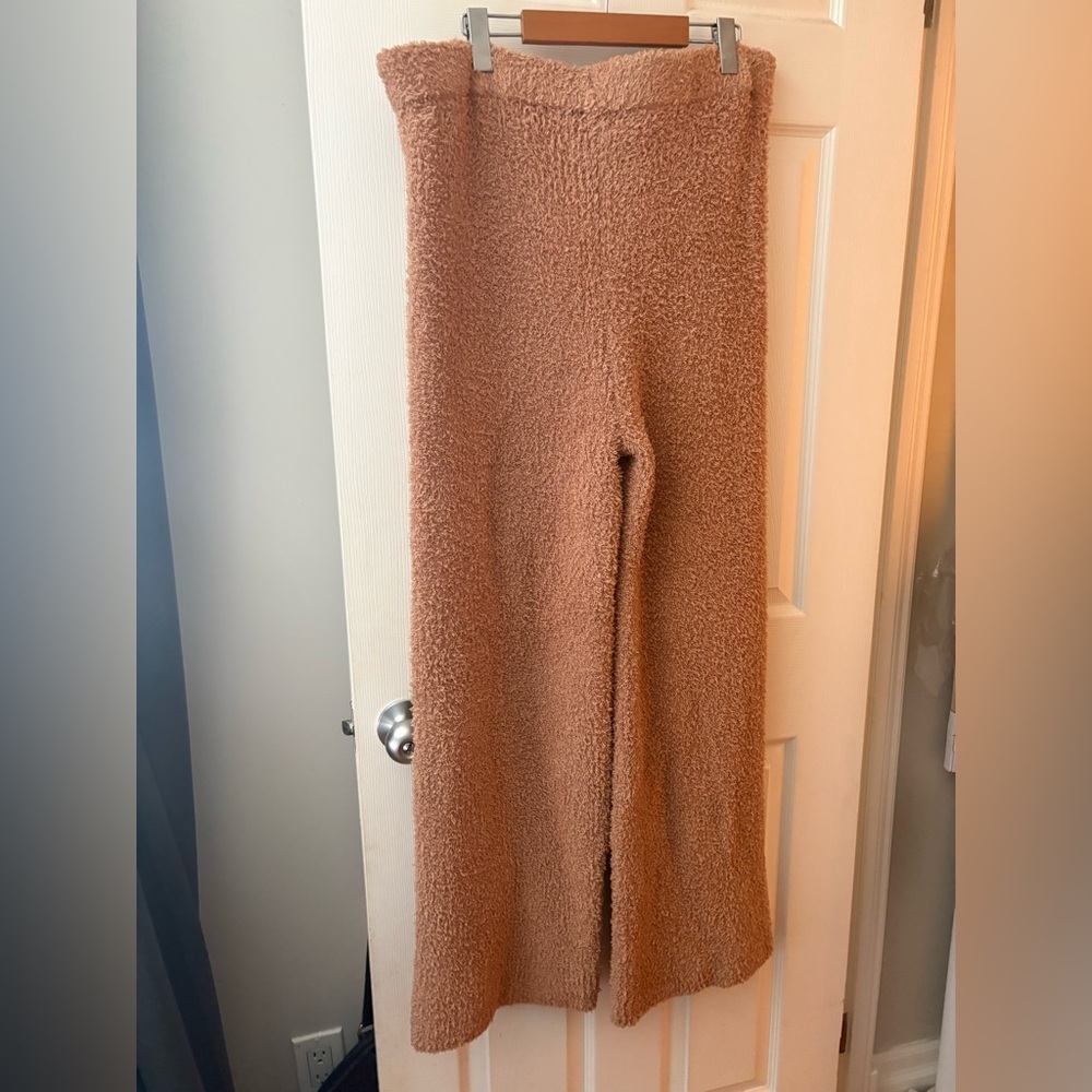 Aerie NWT cozy knit marshmallow lounge pant wide leg size XL pull on stretch - Picture 3 of 9